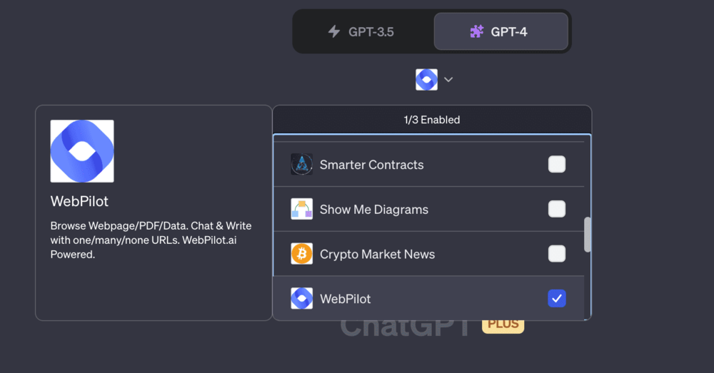 ChatGPT　WebPilot