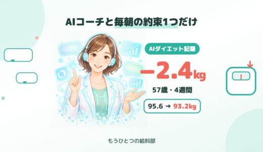 AIダイエットの記録。57歳がAIコーチと4週間で−2.4kg
