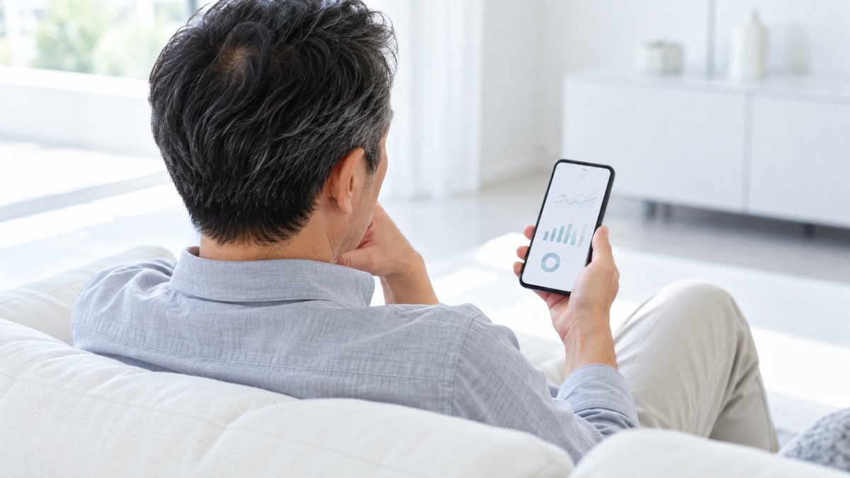 仮想通貨の始め方を考える57歳の男性